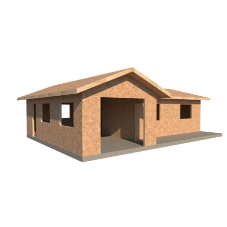 Kit Casa 73m2 Cuatro Aguas - Básico - ZT5