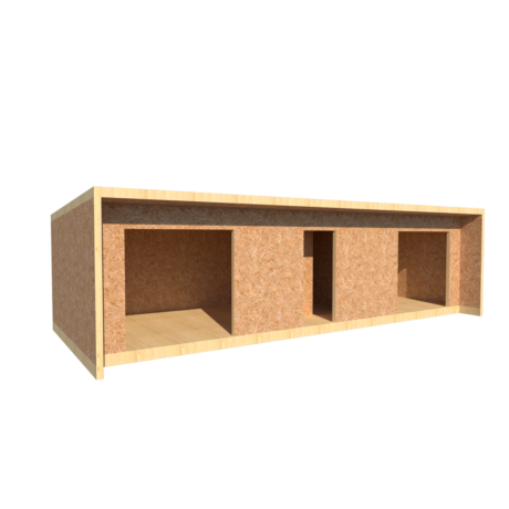 KIt Casa 34 m2 Techo Inclinado - Básico