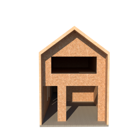 Kit Casa 53 m2 Techo Tipo Galpón