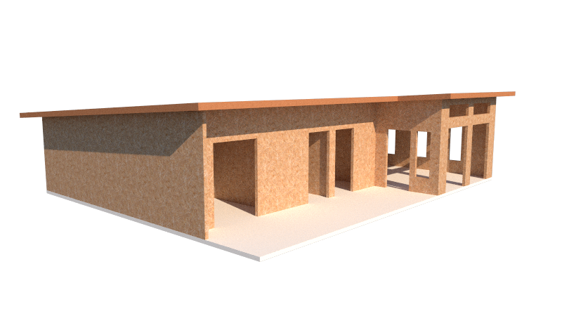 Casa 106m2 Techo inclinado -01