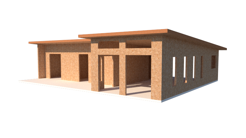Casa 106m2 Techo inclinado -025