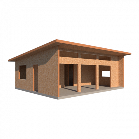 Kit Casa 48 m2 Techo Inclinado