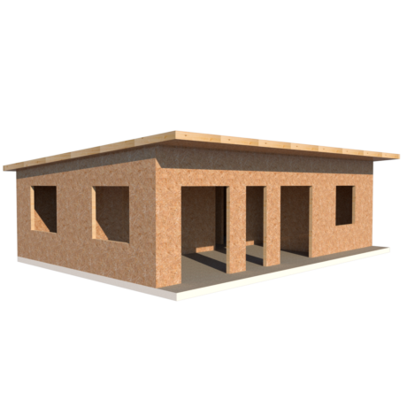Kit Casa 58 m2 Techo Inclinado