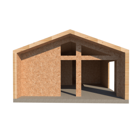 Kit Casa 75 - Techo Tipo Galpon - Zona 6