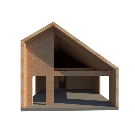 Kit Casa 107 + 36 - Techo Tipo Galpon - Zona 6 (copia)