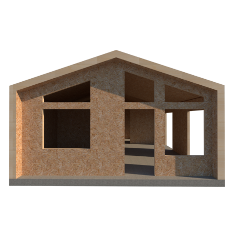 Kit Casa 58 - Techo Tipo Galpon - Zona 5