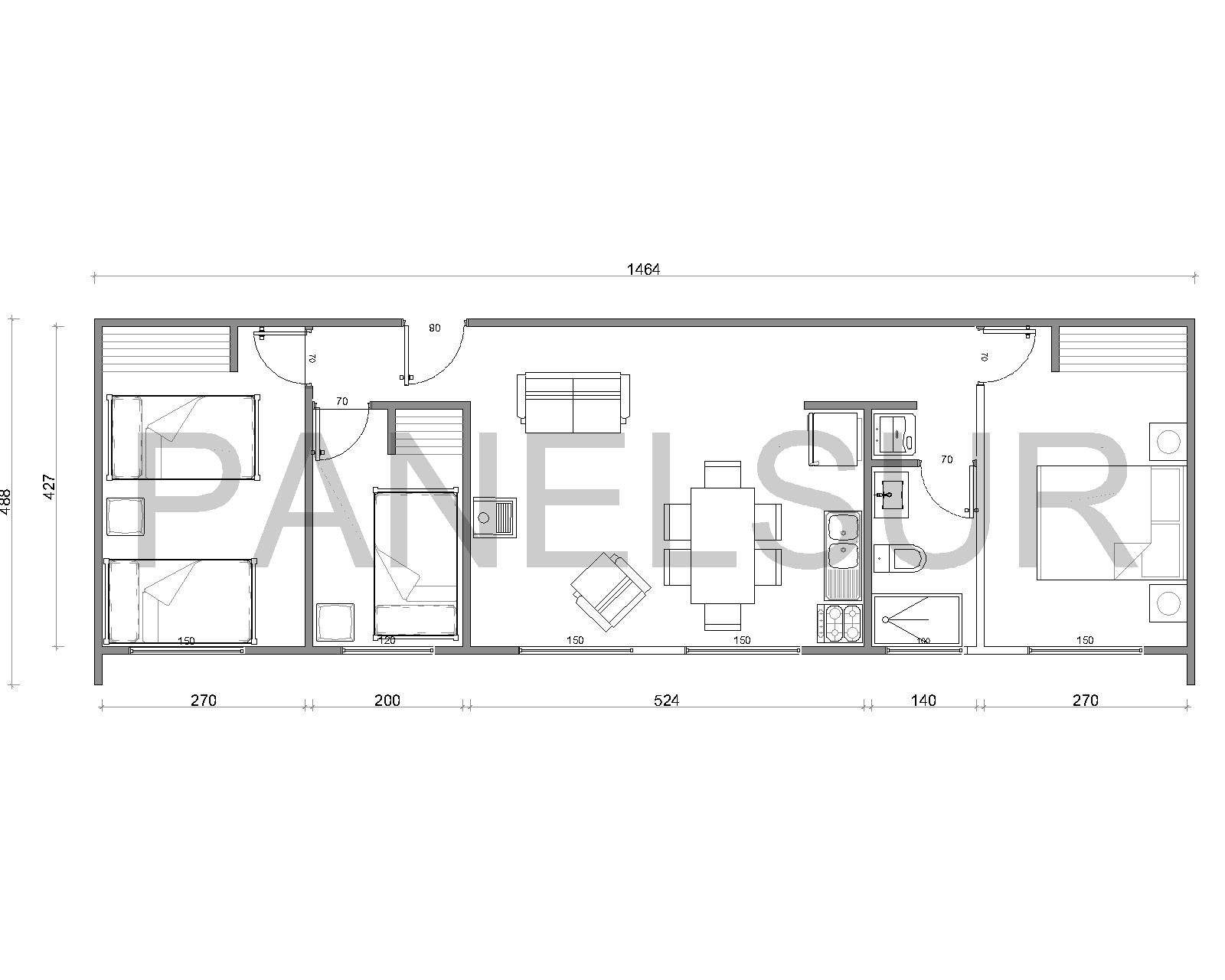 Casa 65m2 3D+1B-01
